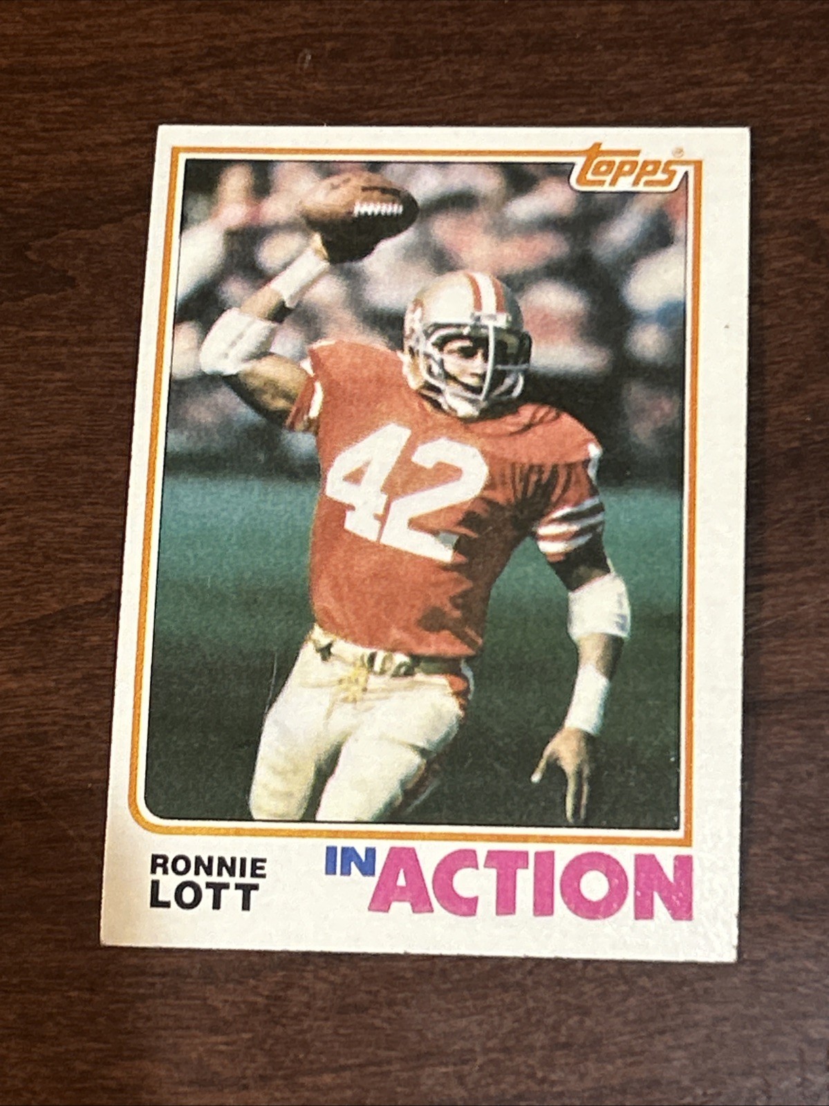 1982 Topps Ronnie Lott Rookie Card RC - In Action #487 49ers HOF EX