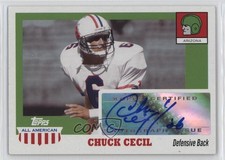 2005 Topps All American Retired Edition Auto Chuck Cecil #A-CCE Auto 0j3l