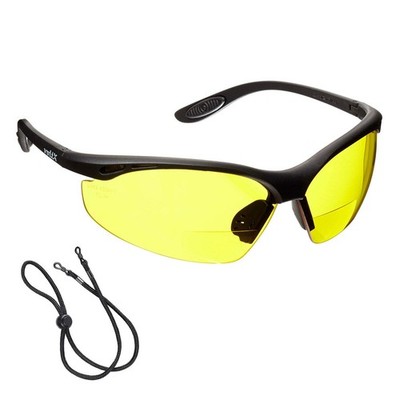 CONSTRUCTOR Bifokale Schutzbrille mit Lesehilfe Gelb +2,0 Dioptrien