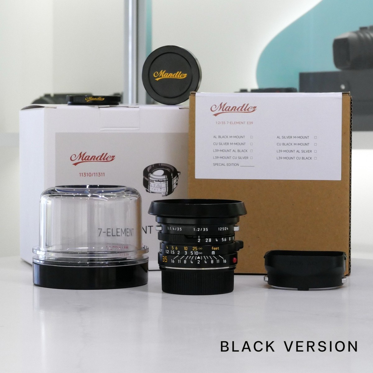 Brand New!!! Mandler 35mm F2 Black – Bonus Hood x2 | Classic Style