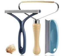 3PCS Pet Hair Remover Tool, Dog Cat Fur Lint Cleaner Brush for Carpet Couch Car