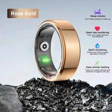 R02 Smart Ring Health Tracker, IP65 Waterproof. Size 8