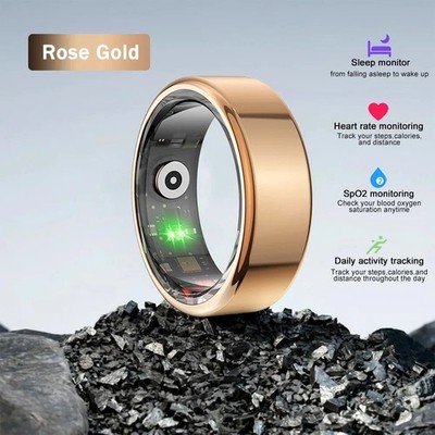 R02 Smart Ring Health Tracker, IP65 Waterproof. Size #9