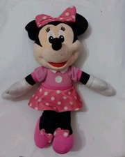 Minnie Mouse 14in Plush Singing Disney Tested Pink Polka Dot Dress