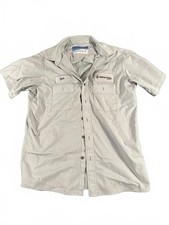  2x Cintas Men's Large White Comfort-Flex Work Shirts