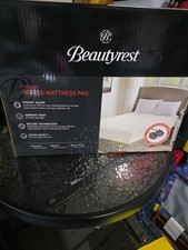 Beautyrest Queen Podgrzewana podkładka na materac 100% bawełna, głęboka kieszeń, 20 ustawień ciepła