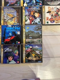 Sega Saturn Console HST-3220 Junk Soft 29 Games Bundle Gundam Evangelion Japan