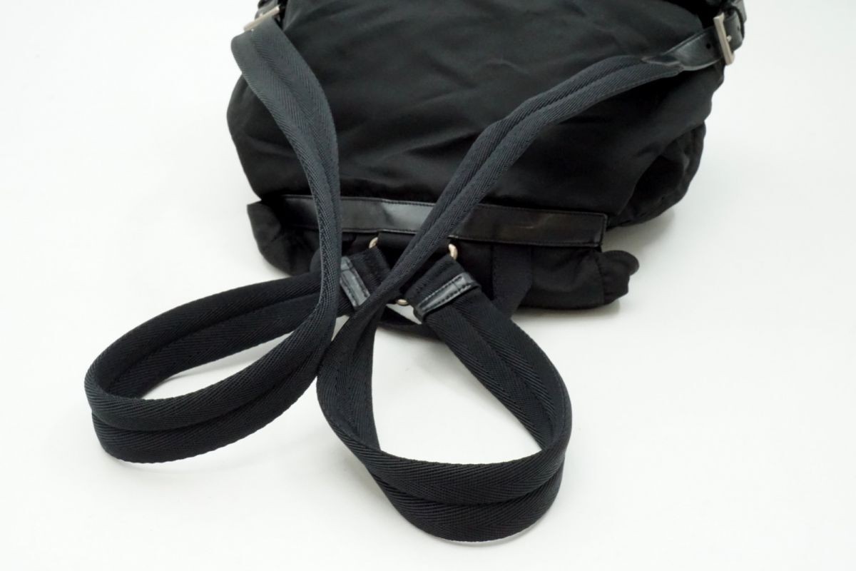 PRADA Backpack Bag Rucksack Triangle Logo Plate Drawstring B2811 Tessuto Nylon B thumbnail 5