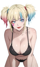 Harley Quinn Suicide Squad Isekai Waifu Weatherproof Anime Sticker 6" Car Decal