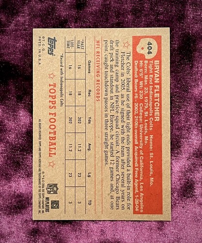 Bryan Fletcher 1952 Topps Heritage RC MINT Facsimile Auto Colts Jersey UCLA SP💙 - Picture 2 of 4