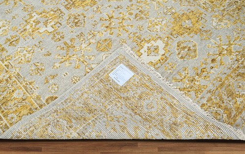 5'1''x7'7'' Gray Hand Knotted Transitional Oushak Wool Area Rug - Picture 2 of 8