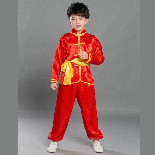 Boys Kung Fu Suit Kids Children Martial Arts Uniform Chinese Traditional Costume - Picture 13 of 24