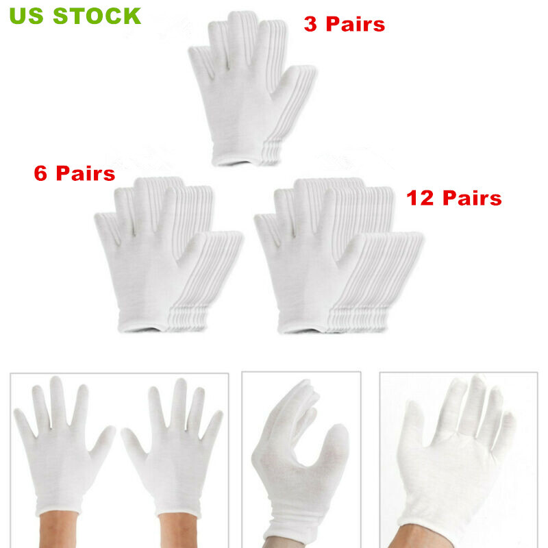 Cotton Gloves Dry Hand Moisturizing Cosmetic Eczema Spa Jewelry