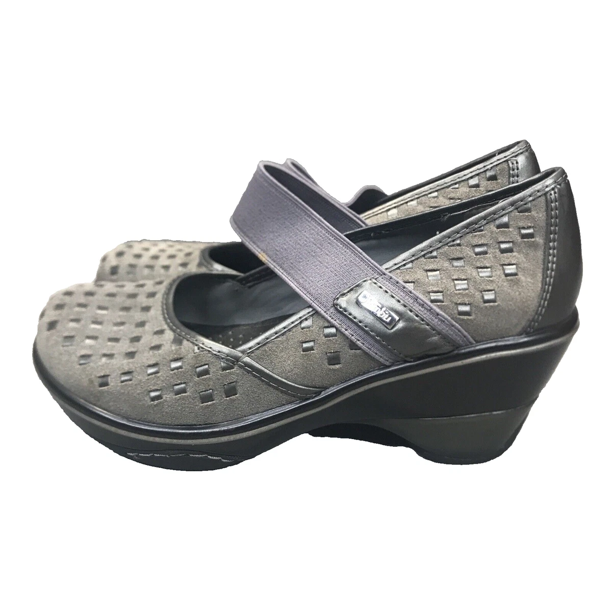 Jambu England Mary Jane Pumps Womens 6.5 M Sport Wedge Gray