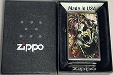 ZIPPO 2015 ZOMBIE STREET CHROME LIGHTER IN BOX A467