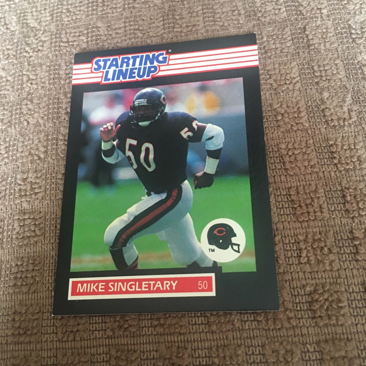 1989 Kenner Starting Lineup Football Card MIKE SINGLETARY