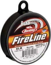 Fireline Smoke grey 0.006" Bead Thread 50 Yd Braided  Bead Stringing Cord 6LB