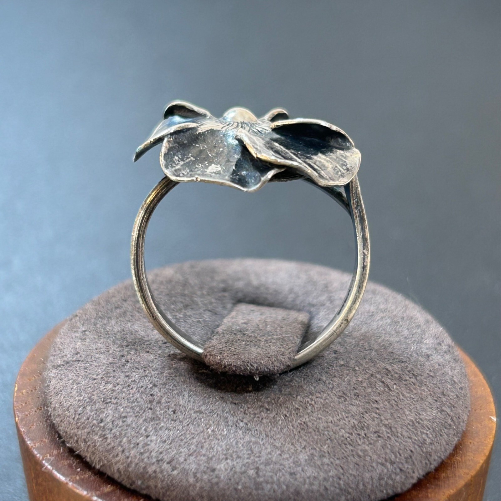 Solid Sterling Silver 925 Flower Design Adjustabl… - image 2