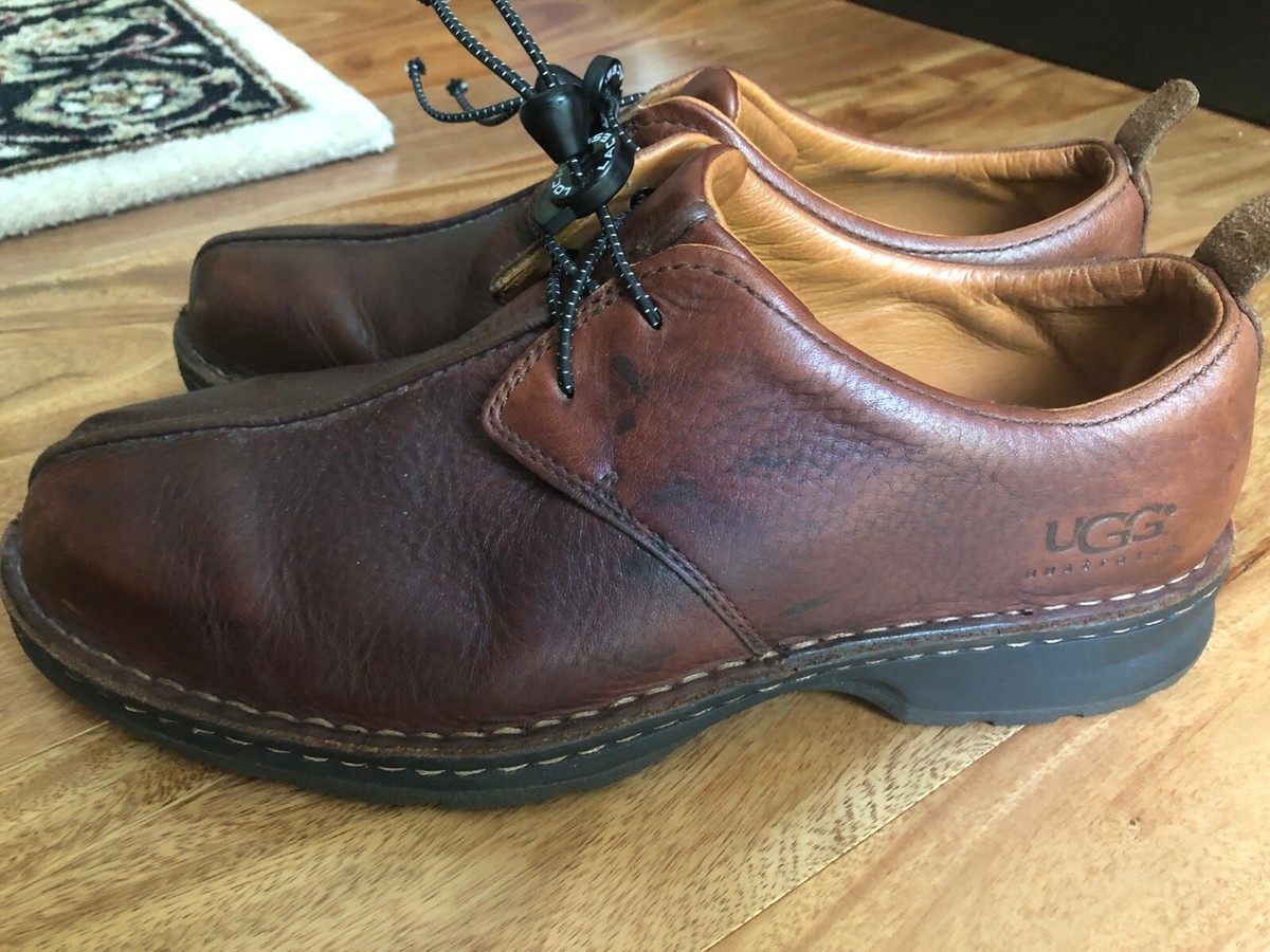 UGG Australia S/N 5527 Mens Leather Shoes Oxfords Brown US 