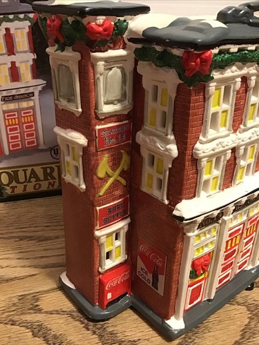 Coca Cola Vintage Coke #14 Fire Station Town Square Collection Lighted - Picture 3 of 6
