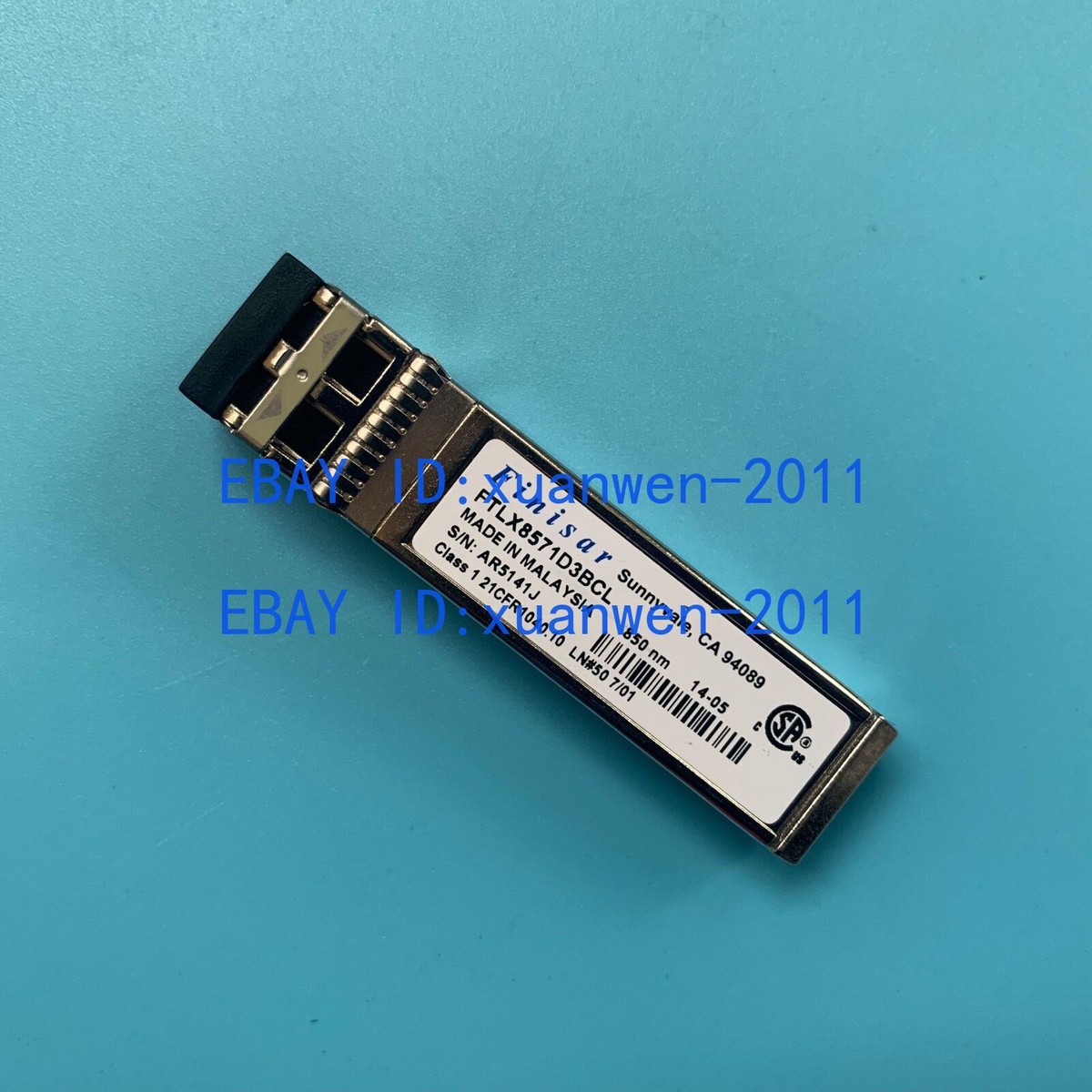Ricetrasmettitore SFP+ Finisar FTLX8571D3BCL – 10 Gb/s, 850nm, Multimodale, Usato Testato