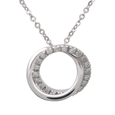 Authentisches Vendome Aoyama 1P Diamant Collier K18WG 750 Weißgold gebraucht kostenloser Versand