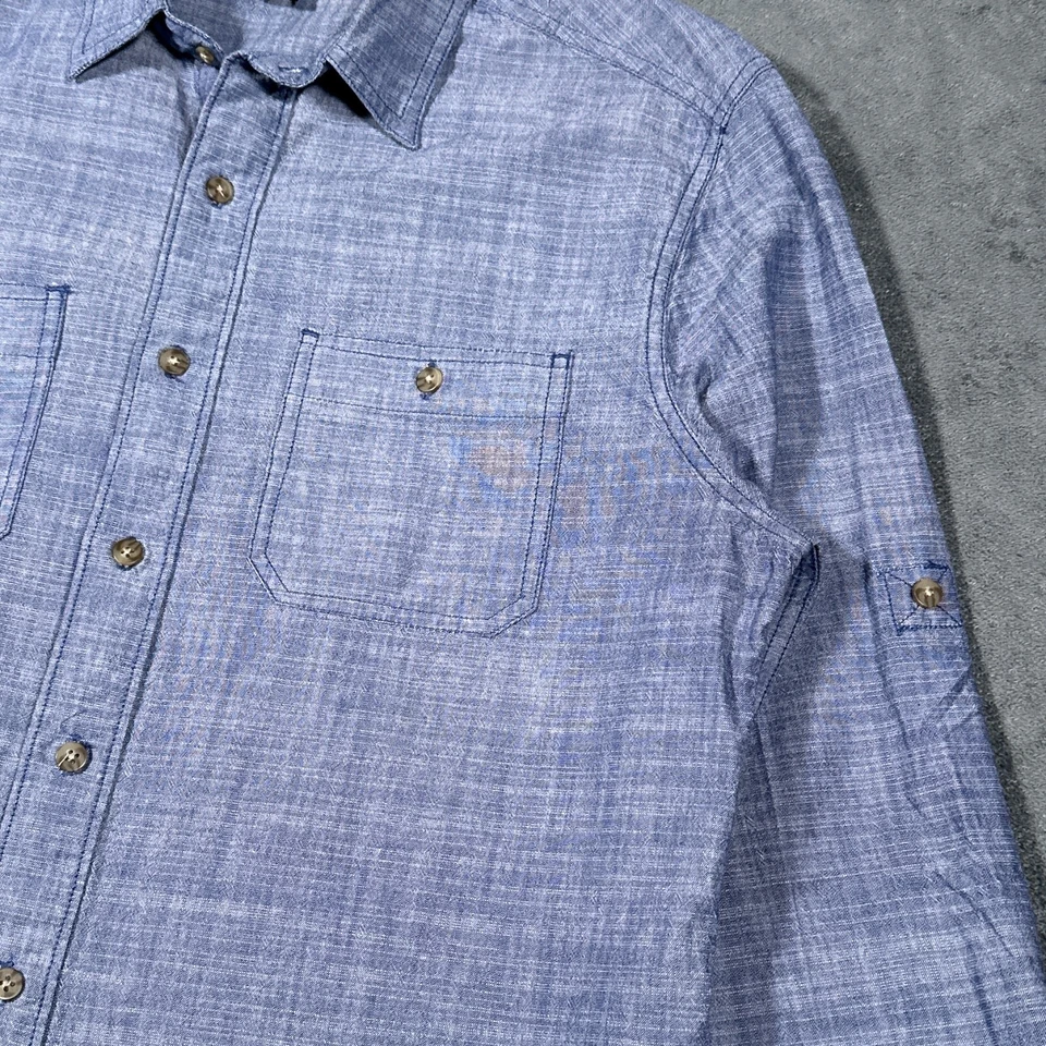 Camisa Salt Valley Para Hombre Grande Azul Denim Cambray Oxford Productos de Trabajo Foto 4 de 4