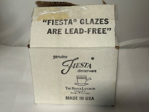 Fiesta Burgundy Stick Demitasse Cup Saucer, With Box - Picture 7 of 7