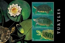 St. Vincent 2011 - Turtles Marine Life - Sheet of 3 Stamps - Scott #3806 - MNH