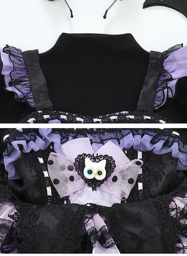 Kids Kuromi Costume Dress Girls Kuromi Lolita Princess Dress Cosplay Book Week - Picture 22 of 32