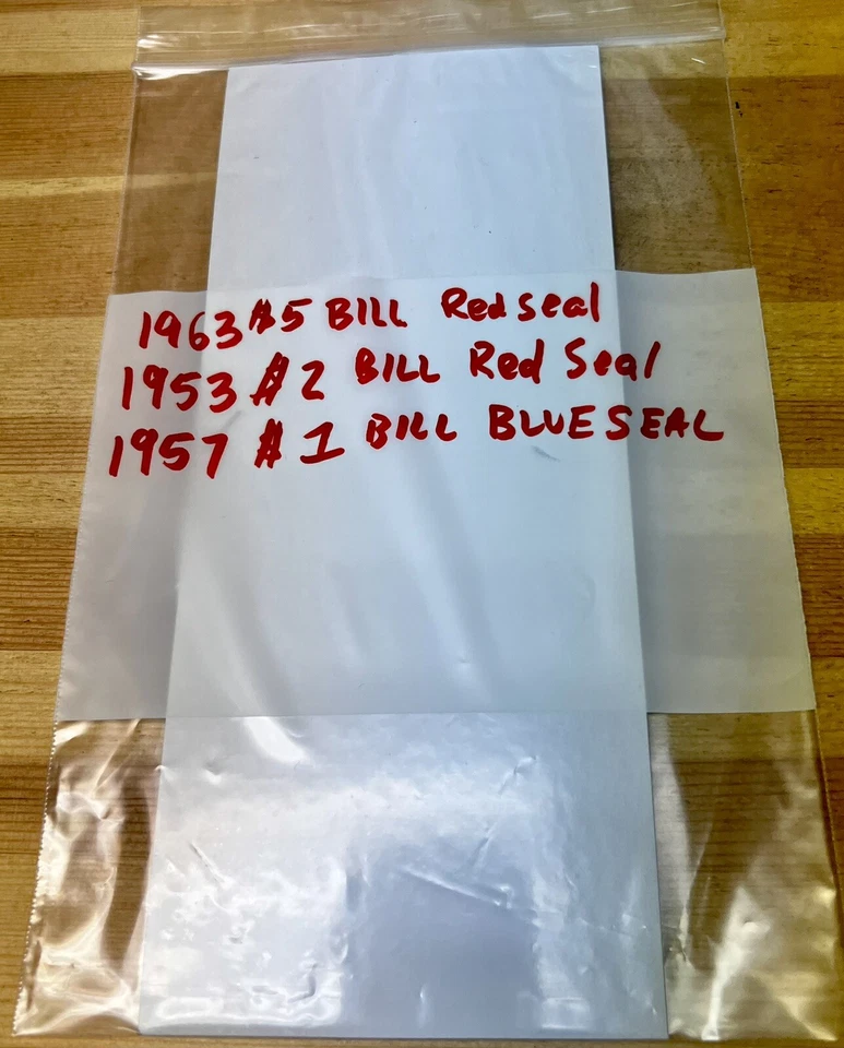 Lot Of 3 U.S. Notes: 1963 $5 & 1953 $2 Red Seals, 1957 $1 Silver Certificate - Image 2 of 4