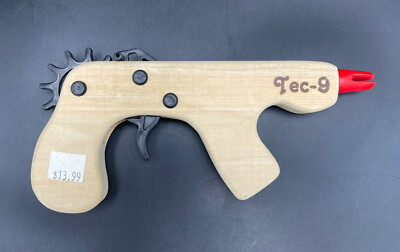 Magnum Enterprises Tec-9 Rubber Band Gun Wooden Toy Pistol Novelty