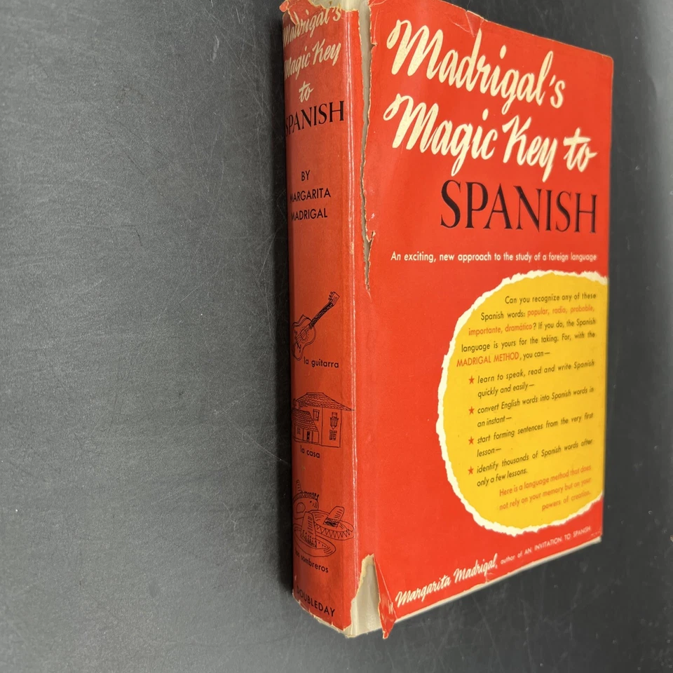 1953 Madrigal's Magic Key To Spanish Andy Warhol Illustrations Hardcover DJ - Image 2 of 4