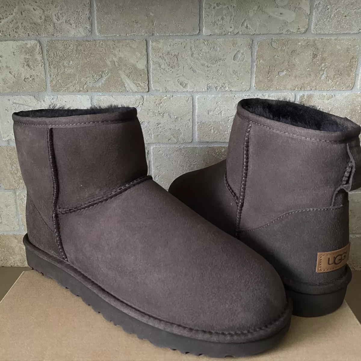 UGG Classic Mini II Chocolate Brown Water-resistant Suede Boots Size US 6  Women