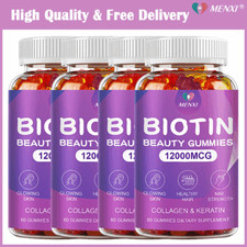 Collagen Vitamin 60 Gummies for Hair Skin  Nails, Premium Collagen Supplement