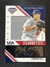 2020 Panini USA Baseball Stars & Stripes Black Gold /85 Ethan McElvain Auto