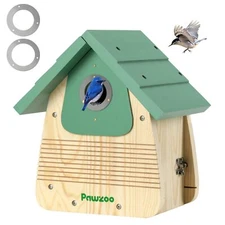 Blue Bird Houses for Outside - 1-1/2" and 1-9/16" Entrance Hole Cedar Birdhou...