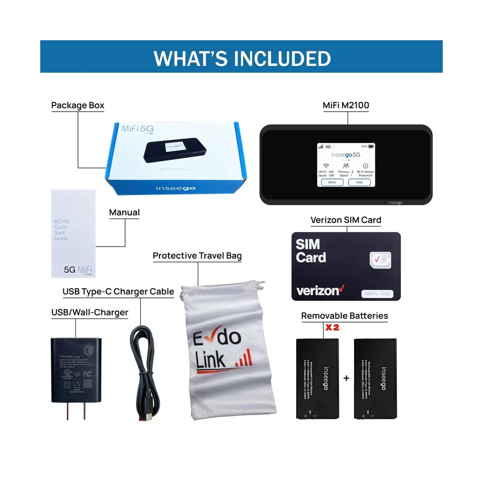 Verizon Wireless Jetpack Inseego MiFi M2100 | Unlocked Device | 5G Mobile WiF... - Image 2 of 4