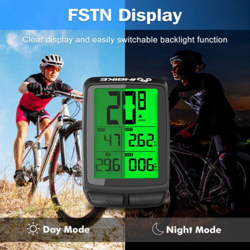 Kabellos Funk Fahrradcomputer LCD Fahrrad Tachometer Radfahren Kilometerzähler - Bild 8 von 22