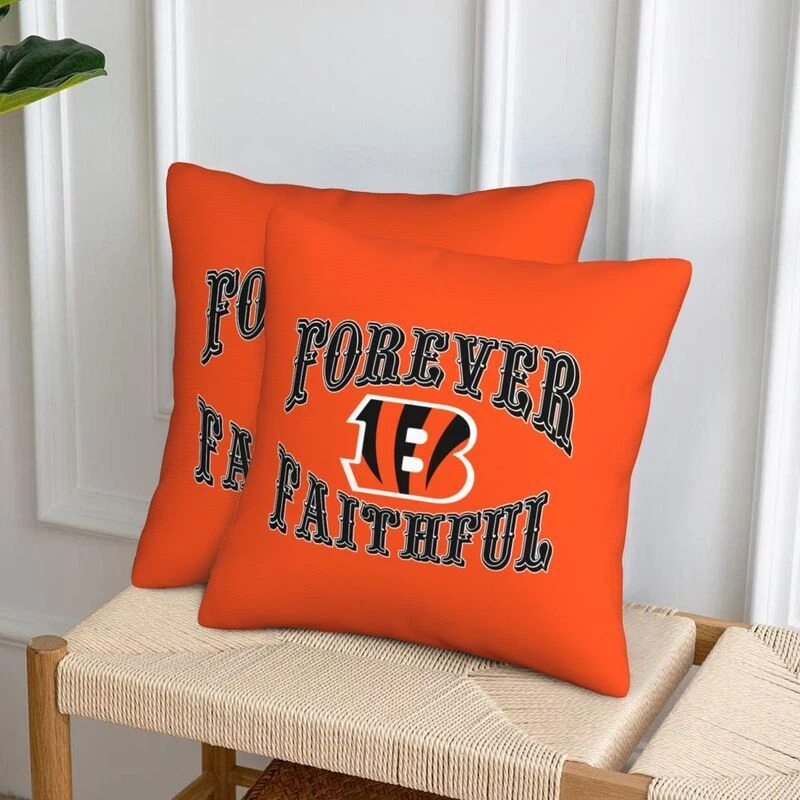 Cincinnati Bengals Forever Faithful Throw Pillow Cover