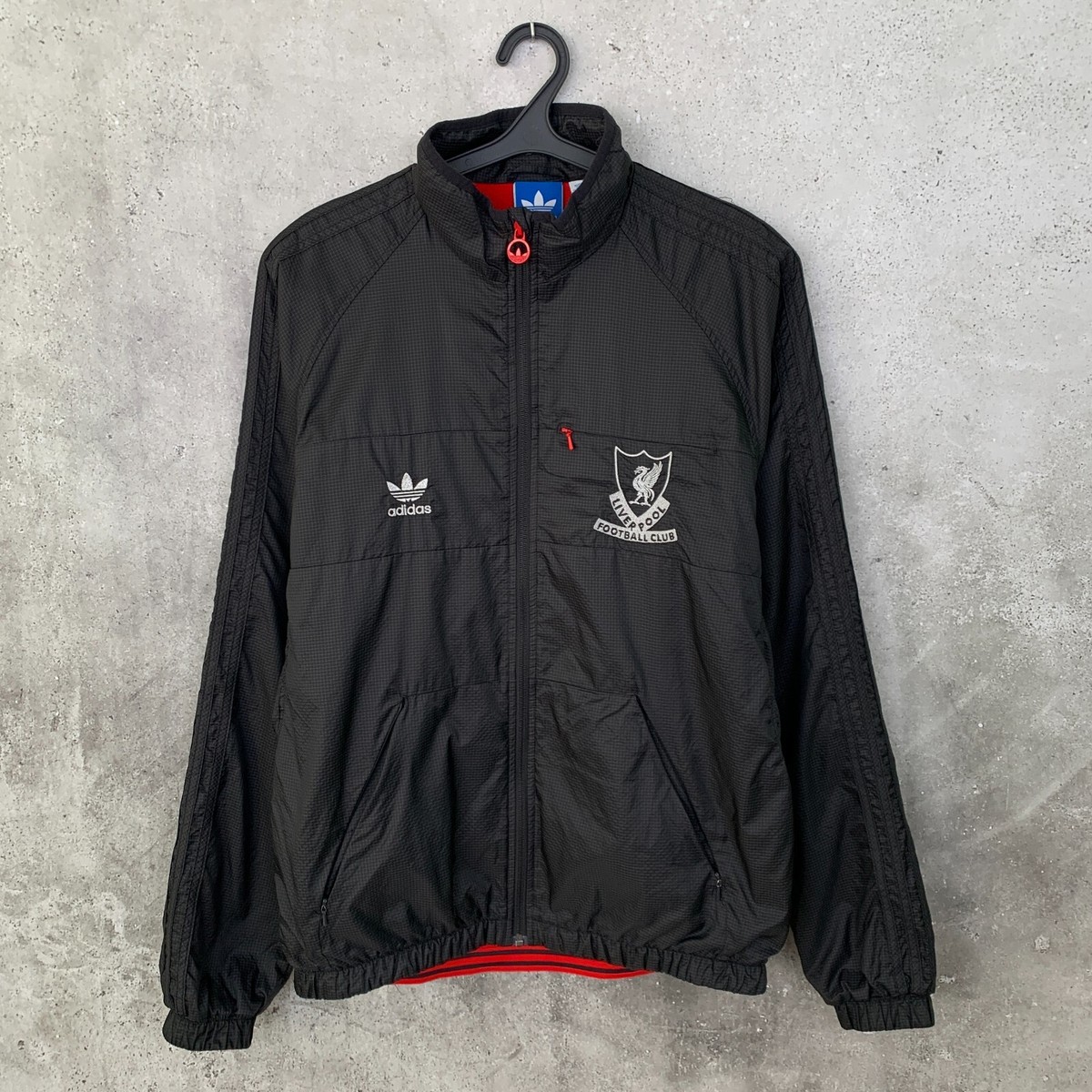 【タグ付き・未使用】Liverpool FC adidas ジャケット 黒 Vintage Adidas Liverpool Football Jacket Soccer Track Top