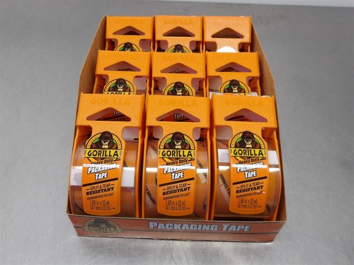 9 NEW! Gorilla Heavy Duty Packaging Tape - Clear - 1.88" x 25yd - 60340