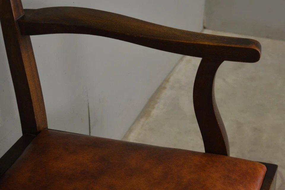 Juego de siete sillas de comedor antiguas de caoba maciza estilo Hepplewhite #21935 Foto 4 de 4