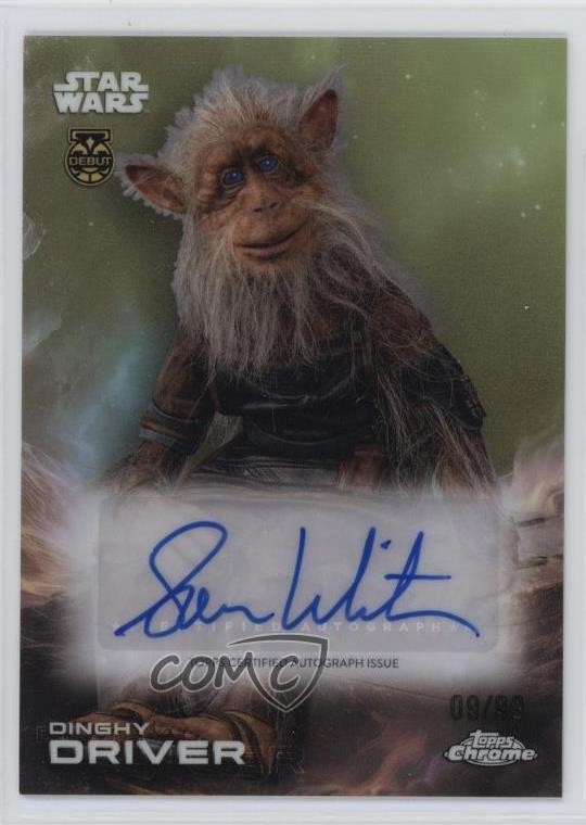 2025 Topps Chrome Star Wars Kashyyyk Green Refractor 9/99 Sam Witwer as Auto 8d2