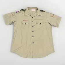 Boy Scouts of America BSA Mens XL, Extra Large Traditional Tan Shirt Made In USA