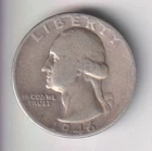 1946-P WASHINGTON QUARTER 25¢ PHILADELPHIA 90% SILVER COIN UNITED STATES MINT