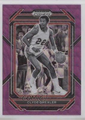 2023-24 Panini Prizm Draft Picks Purple Wave Prizm Clyde Drexler #91 HOF 1e8c