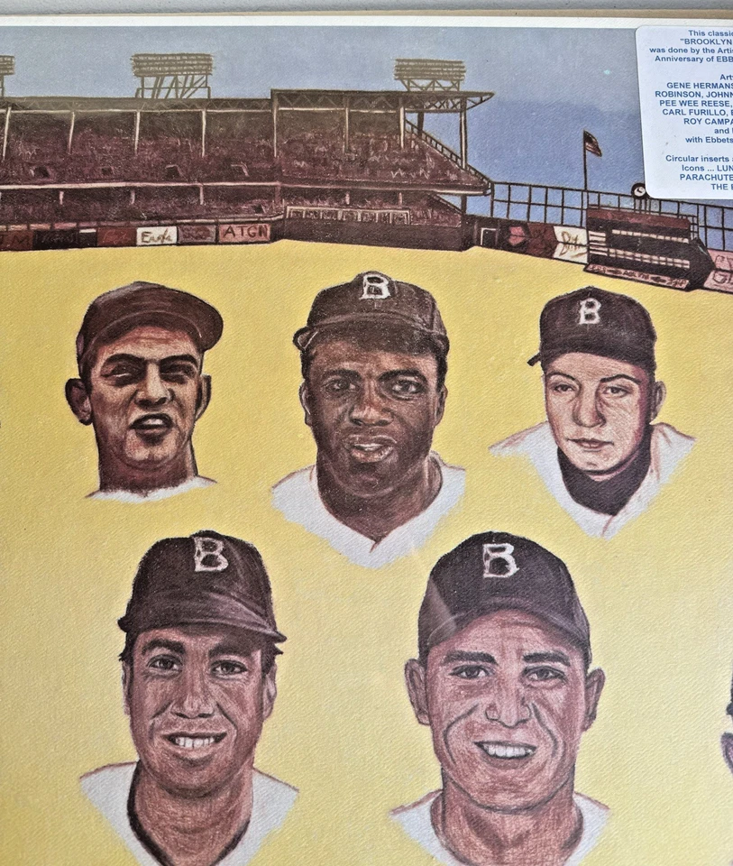 Vintage 1987 Brooklyn Dodgers Artwork Poster 75th Ebbets Field by Mikel - NOS - Image 3 of 4