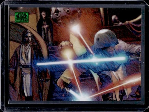 2025 Topps Chrome Star Wars Galaxy Anakin Skywalker Green Shimmer Refractor /199