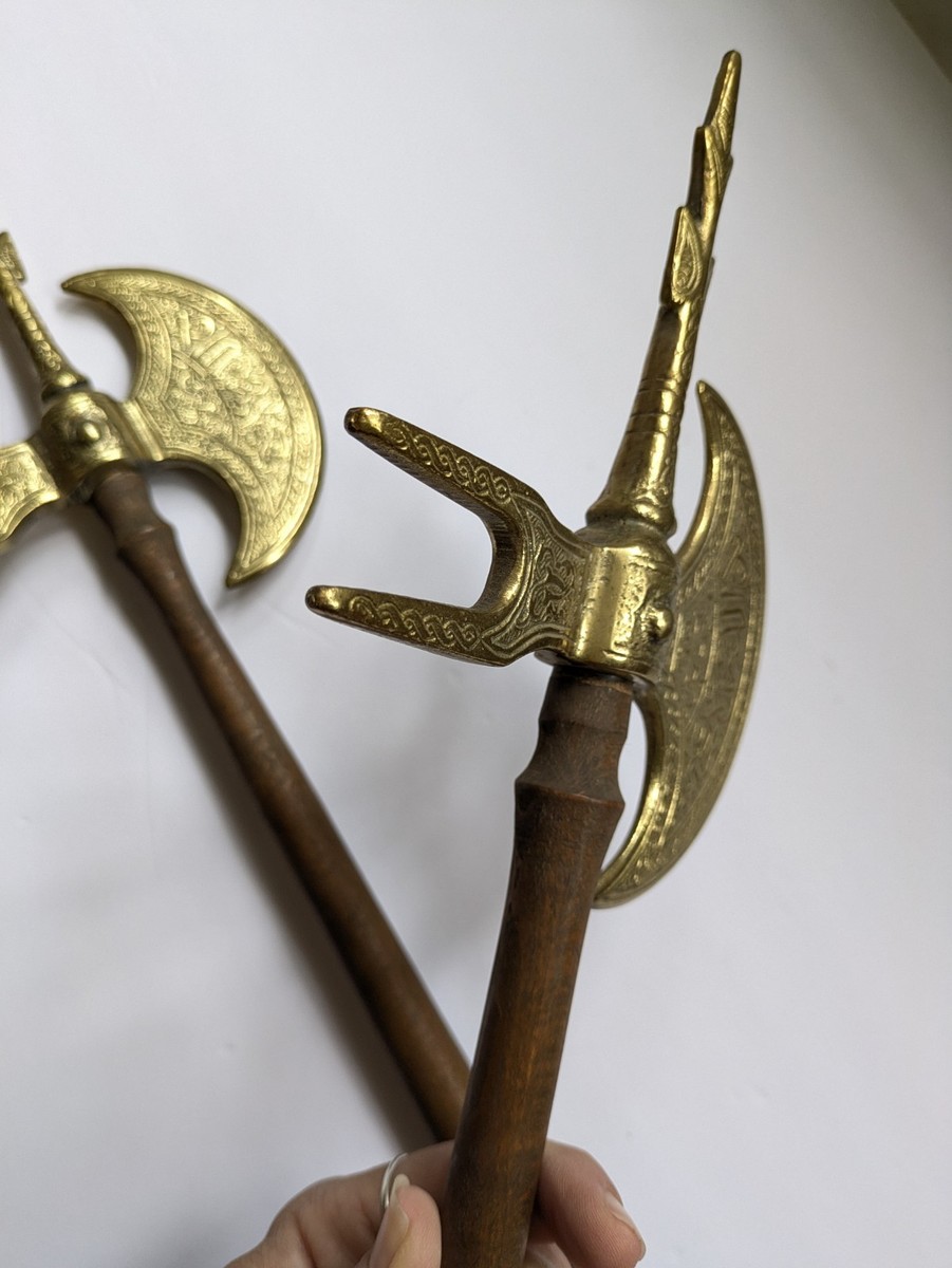 Vintage Brass Axe / Tabar 23' Ottoman Empire Middle Eastern Axes